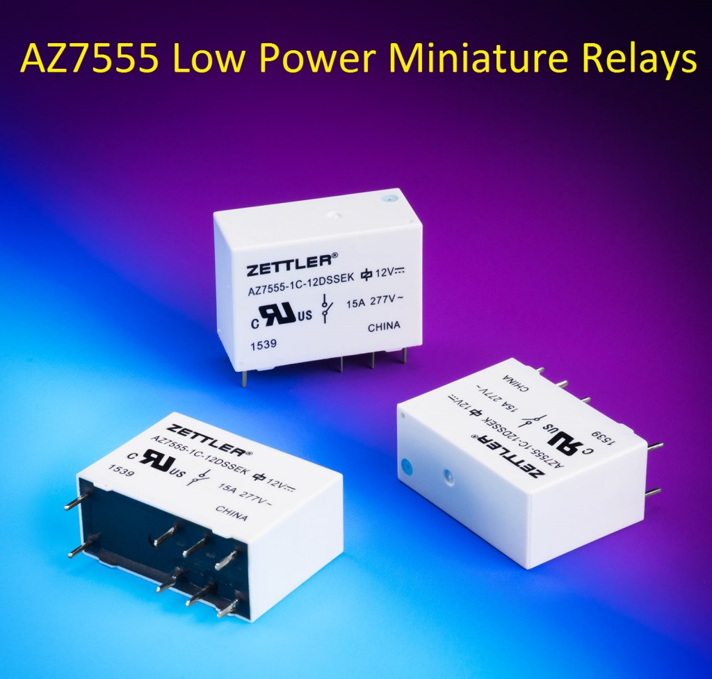 Miniature Power Relays Reduce Energy Consumption and Product Cost