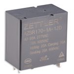 ZETTLER introduces the AZSR170 – A high-performance 70A power relay for solar and EV charging applications with optional monitoring contact